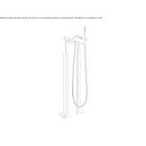 Free standing bathtub set with diverter and shower head Isokyroe