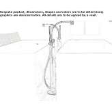 Bathtub faucet standing on the floor with a shower hand Oronz