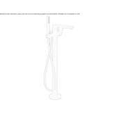 Bathtub faucet standing on the floor Valthe