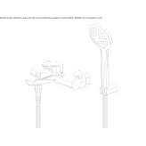 Surface-mounted single-lever bathtub and shower faucet with a diverter Carupano