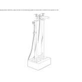 Free-standing brass bathtub faucet Lastovo