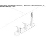 Set of 2 edge-mounted faucets with hand shower Hoshcha