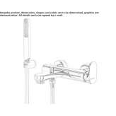 Set of outdoor wall-mounted bathtub with a shower head Treungen