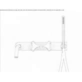Hydroprogressive bathtub faucets with spout and shower head Gualaco