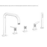 Bathtub set with hand shower Itatuba