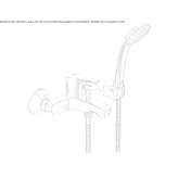 External single-lever bathtub faucet Leones