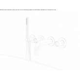 4-hole built-in stainless steel bathtub set for wall mounting Ladner