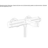 External single-lever, wall-mounted bathtub faucet Skvyra