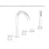 Set of a 5-hole bathtub with a shower head Zoppola
