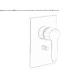 Single-lever shower faucet with diverter Yakutiye