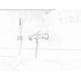 Single-lever wall-mounted bathtub faucet Aguilita