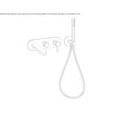 Wall-mounted bathtub faucet with a shower hand Kamyshla