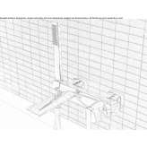 Steel wall-mounted bathtub faucet Hamdorf