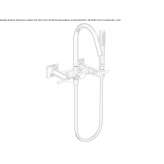 Set of 2-hole wall bathtub with diverter Uxheim