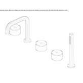 Stainless steel bathtub set with hand shower Etucuaro