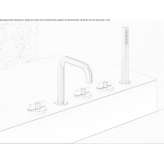 Stainless steel hydroprogressive bathtub set with a shower head Ovilla