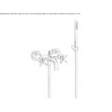 Wall-mounted bathtub faucet with a shower hand Narvik