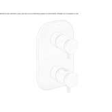 Thermostatic shower tap with plate Ortelle