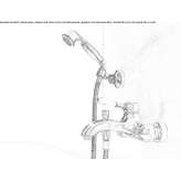 Wall-mounted bathtub faucet with a shower hand Hordt