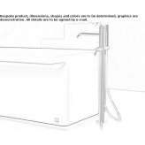 Floor-standing stainless steel bathtub faucet with a hand shower Casale