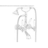 Wall-mounted bathtub faucet with a shower hand Marmion
