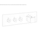 Single-lever thermostatic shower mixer with plate Lodrino