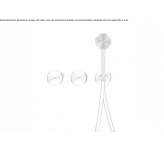 Set of 2 wall-mounted taps, bath/shower and hand shower Prees