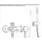 Single-lever wall-mounted bathtub faucet with a hand shower Vasilati