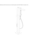 Single-lever bathtub faucet standing on the floor Hipstedt