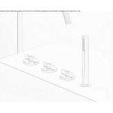 Hydroprogressive stainless steel bathtub faucet with a hand shower Ovilla