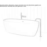Wall-mounted thermostatic bathtub faucet with a hand shower Elice