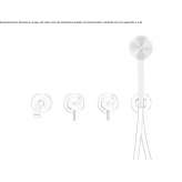 Set of 2 wall-mounted faucets for a bathtub with a spout Anaya