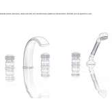Set of a 5-hole bathtub with a shower head Tyczyn