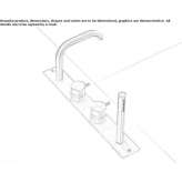 Set of 2 edge-mounted faucets with spout and hand shower Anaya