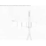 Stainless steel wall-mounted bathtub set with hand shower Reque