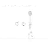 Wall-mounted thermostatic set for bathtub/shower Anaya