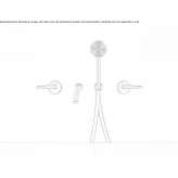 Wall-mounted bathtub faucet with a shower hand Golubac