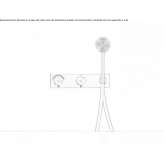 Wall-mounted thermostatic set for bathtub/shower Anaya