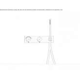 Wall-mounted thermostatic set for bathtub/shower Anaya