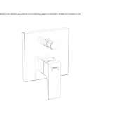 Concealed bathtub faucet for wall mounting Ceton