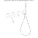 Wall-mounted bathtub faucet with a shower hand Sadowie