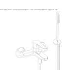 Single-lever wall-mounted bathtub faucet with a hand shower Yakutiye