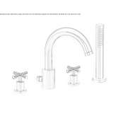 4-hole bathtub faucet with hand shower Horodnia
