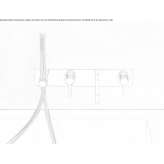 Brass concealed bathtub set with plate Malmoe