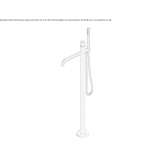 Floor-standing stainless steel bathtub faucet with a hand shower Mislata