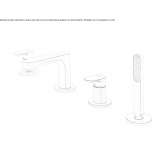 Concealed bathtub set with diverter and shower hand Treungen