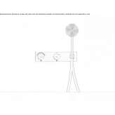 Wall-mounted thermostatic set for bathtub/shower Anaya
