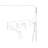 Single-lever bathtub set with a shower hand Marki