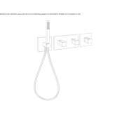 Wall-mounted thermostatic bathtub faucet with a hand shower Lodrino