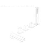 Set of a 5-hole bathtub with a shower head Hervias
